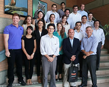 Oscar Melo, Jorge Karadima, Sergio Rodríguez y alumnos Magea